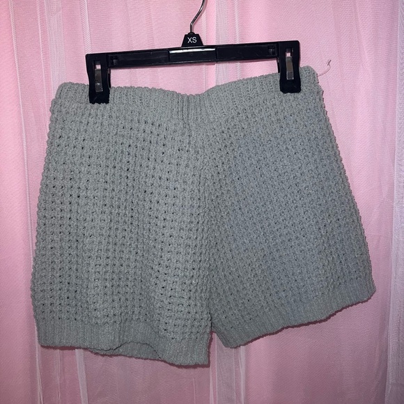 Sincerely Jules Gray High Waist Knit Shorts - Picture 1 of 3